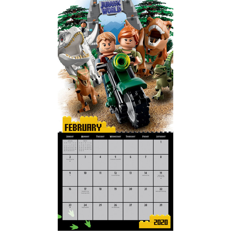 Trends International 2020 Lego Jurassic World Calendar Wall Décor Wayfair